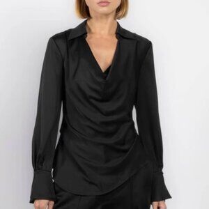 Jonathan SIMKHAI ! Symone Long Sleeve Cowl Top (US/2)